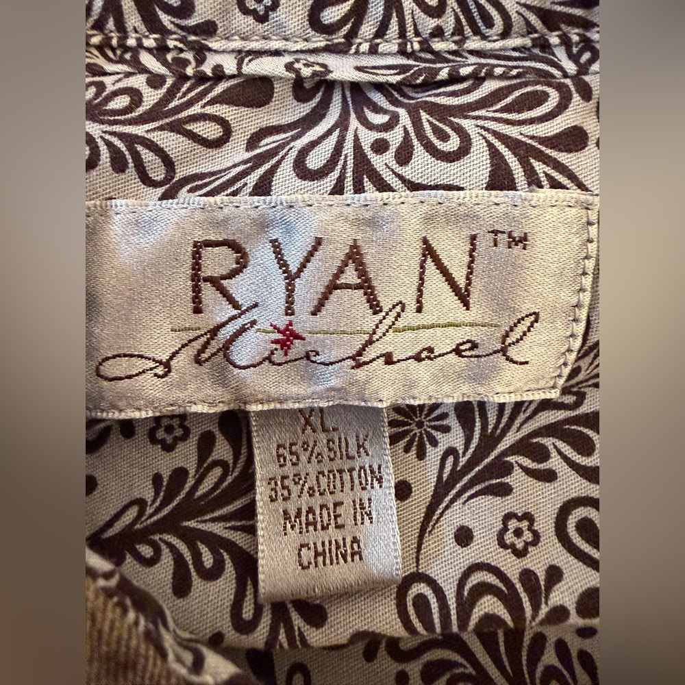 Ryan Michael Snap-Front Western Blouse with Embroidery and Beautiful Details. - Picture 12 of 15